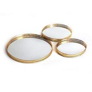 Plateau de présentation de service d'aliments en métal décoratif de table de salle à manger moderne de forme irrégulière pour usage commercial avec logo personnalisé - Product Image 2