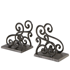 Serre-livres industriels en métal antidérapant Serre-livres en métal Serre-livres noirs pour livres lourds Serre-livres décoratifs marron antique pour le bureau à domicile - Product Image 5