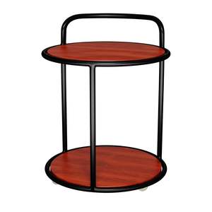 Chariot de service en bois marron chariot de bar pour la restauration à domicile hôtel restaurant cuisine chariot de service à vin et porte-verres - Product Image 4