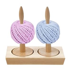 Productos de madera personalizados de alta calidad, superventas, dispensador de soporte de bola de hilo de madera para ganchillo, soporte de hilo de madera para tejer - Product Image 1