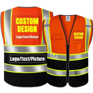 Chaleco de seguridad de alta visibilidad unisex no tóxico con logotipo personalizado bolsillos reflectantes uniforme industrial de fusión sin costuras ropa de trabajo para la construcción - Product Image 6