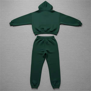 Sweat-shirt à logo imprimé en sérigraphie personnalisé Nouveauté 100% coton Hiver Dentelle Casual Wear Style Hip Hop Deux pièces Survêtements - Product Image 5