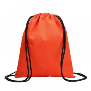 Custom Drawstring Backpack Red Blue Pink Orange String Bag Water Resistant Nylon Gym Shopping Sport Yoga Drawstring Bag For Men