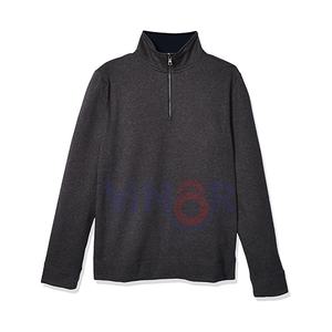 Custom <b>Men's</b> Turtleneck <b>Half</b> <b>Zip</b> <b>Sweatshirt</b> 100% Organic Cotton Plus Size Drop Shoulder Quarter <b>Zip</b> Blank <b>Sweatshirt</b> for <b>Men</b> - Product Image 6