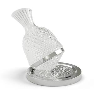 Carafe en verre transparent moderne, design cristal, 24 cm, objet décoratif - Product Image 1