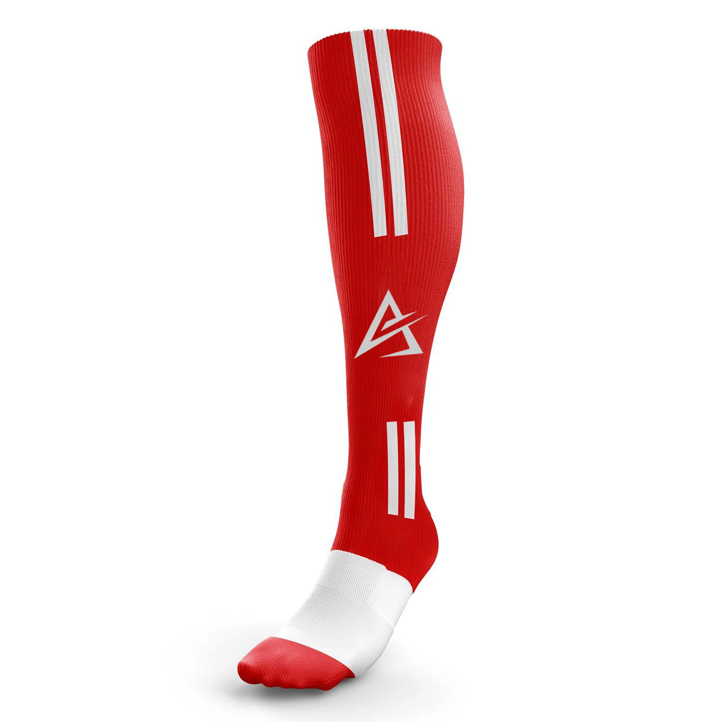 Profissional de alta qualidade dos homens Custom Design Sports Socks respirável malha com logotipo para o futebol e ciclismo tripulação meias