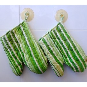 Cheapest Price Organic Cotton Stripe Design Best Quality <b>Oven</b> Mitt With Customized Size - Product Image 5