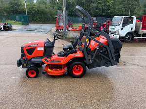 รถตัดหญ้าแบบนั่งขับ Kubota G261 HD High-Dump สีส้ม รถตัดหญ้าแบบนั่งขับขนาดกะทัดรัด เครื่องตัดหญ้า G231 รถแทรกเตอร์อเนกประสงค์สำหรับฟาร์มและสวนผลไม้ - Product Image 2