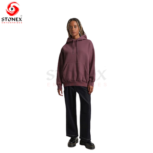 Pull à capuche athlétique classique pour femmes coupe ample en coton avec logo avant de nombreuses couleurs pour l'hiver meilleur prix - Product Image 2