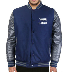 Bomber universitaire en laine à col rabattu de style High Street pour hommes veste de baseball OEM patchs en chenille personnalisés logo brodé - Product Image 3