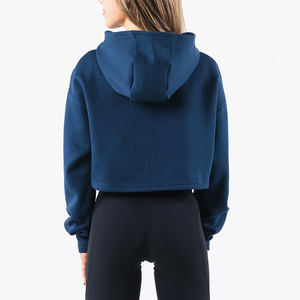 Vente en gros de sweats à capuche avec logo personnalisé pour femmes 70% coton 30% polyester pull en molleton 100% coton pour femmes - Product Image 4