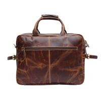 Sac de luxe décontracté en cuir véritable ciré, léger, portable, grande capacité, souple, pour homme, avec quincaillerie inaltérable