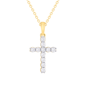 Colgante Rikhava Unisex de Moda Personalizado con Diamante Redondo para Bodas o Fiestas de Compromiso para Mujeres y Hombres - Product Image 1