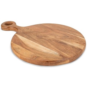 Tabla de cortar de madera de acacia natural, tabla de cortar ecológica para cocinar a diario, bloque de cortar de madera de gran tamaño resistente - Product Image 2