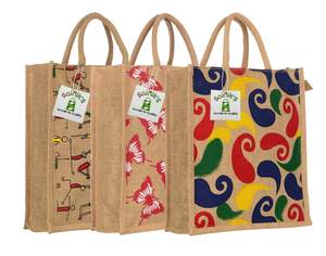 Set of 3 Customized Designs Jute <b>Bags</b> Top Quality Handmade Rectangle Shape Rope Handles Shopping Gifts Wedding Usable <b>Bags</b> - Product Image 6