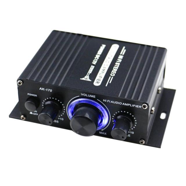 AK-170 mini Home Digital Amplifiers Hifi Stereo Audio Power Amplifier 20W+20W Dual Channel Power Amp