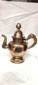 Théières en laiton et en cuivre sur mesure avec sculpture, idéales pour les magasins de décoration intérieure à revendre - Product Image 3