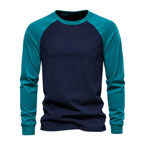 Wholesale 100% Cotton <b>Raglan</b> <b>T</b> <b>Shirts</b> Casual Slim Fit Long Sleeve Knitted Unisex OEM Clothing Supply Bangladesh 220 Grams Blank - Product Image 6