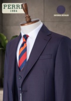 Costume d'affaires pour homme, style britannique, bleu marine, double boutonnage, col mandarin, anti-plis, mélange de laine, grandes tailles, coupe classique pour adultes