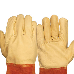 Gants de soudage TIG de bonne qualité protègent le travail du soudeur pleine paume en cuir fendu imperméable résistance à la chaleur gants antidérapants - Product Image 3