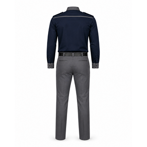 Custom Navy Grey Long Sleeve <b>Security</b> Guard Uniform Shirt <b>Trouser</b> Set with Belt for Corporate Facility Team Wholesale OEM Supply - Product Image 2