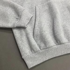 Ropa de calle atlética informal para adultos, tela de algodón, forro polar interior con capucha, chándal de invierno de dos piezas para correr, todos los tamaños, transpirable - Product Image 2