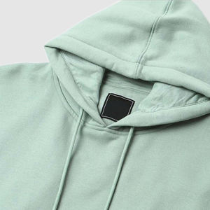 เสื้อฮู้ดหนาผ้าฝ้าย100% โอเวอร์ไซส์สำหรับผู้ชายเสื้อครอปเปิดไหล่แบบกำหนดเอง - Product Image 6