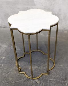 Mesa Auxiliar Moderna de Madera y Metal Hecha a Mano, Mesa de Noche, Diseño Victoriano Blanco Dorado para Decoración Elegante de Oficina en el Hogar - Product Image 3