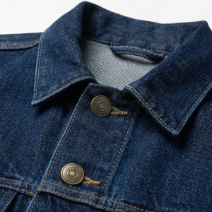 แจ็คเก็ตยีนส์ผู้ชายคุณภาพพรีเมียมสูง แบบสั่งทำพิเศษ คอตั้ง พร้อมโลโก้ด้านหน้า สไตล์วินเทจใหม่ ระบายอากาศได้ดี เหมาะสำหรับฤดูหนาว - Product Image 4
