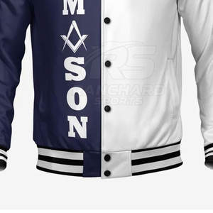 Chaqueta Letterman Masónica Personalizada con Logotipo Masónico Bordado para Hombre, Chaqueta Letterman de Francmasonería Personalizada - Product Image 5