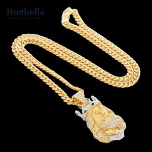 Luxe glacé roi des rois pendentif collier pendentif Hip Hop pour hommes rappeur Style diamant Bling bijoux - Product Image 2