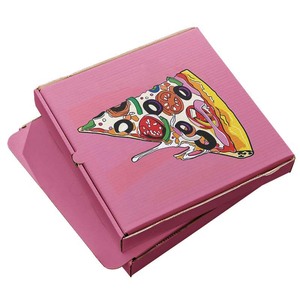 Wholesale Customized Corrugated Paper Folding <strong>30</strong> X <strong>30</strong> cm Storage pink square Pizza Box with <strong>Custom</strong> logo - Product Image 5