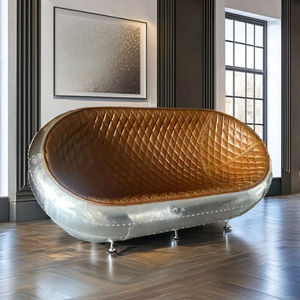 Chaise Rétro Industrielle et Table Basse Aviateur, Mobilier de Maison Style Loft pour Chambre, Salle à Manger et Salon - Product Image 4