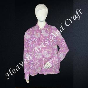 Chemise en coton à motifs floraux pour femmes, sur mesure, chemises à manches longues pour les mariages, revente dans les magasins de vêtements - Product Image 5