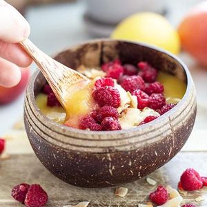 Cuenco de coco más barato en laca de colores ligero y al por mayor listo para eventos ecológicos y proyectos de comedor - Product Image 6