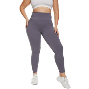 Leggings de sport pour femmes grande taille, meilleur matériau, leggings de yoga mince pour femmes, motif uni, prix de gros - Product Image 1
