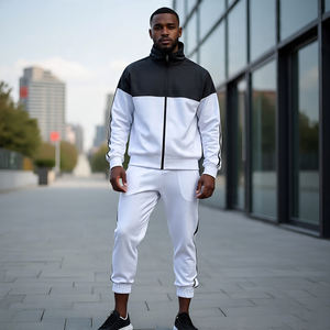 Men's Heavyweight Pullover Tracksuit Breathable Windproof Long Sleeve Hood <b>Sweatpants</b> <b>Oversize</b> Winter Solid Pattern Design - Product Image 6