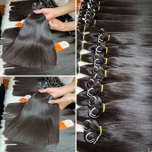Grade 12A Cheveux Vietnamiens Trame Os Droite Longueur 12 14 Pouces Prêt À Expédier Vrais Extensions de Cheveux Humains Meilleure Qualité - Product Image 2