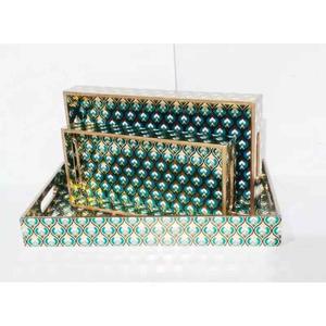 Bandeja de Servicio de Diseño con Recubrimiento de Esmalte de Madera MDF, Bandeja de Mesa de Alta Calidad para Hoteles y Restaurantes - Product Image 5