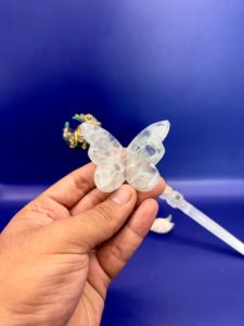 Estatuilla de Ángel mariposa cristal fluorita verde natural al por mayor escultura de piedra curativa tallada a mano para energía Reiki - Product Image 5