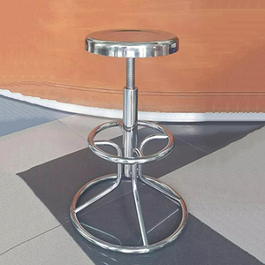 Chaise pivotante ronde en acier inoxydable de style industriel - Product Image 1