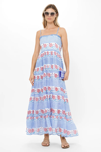 Strappy Bohemian Women Floral Print Cotton Maxi <b>Dress</b> Boho <b>Spaghetti</b> <b>Strap</b> Summer Beach Casual Resort Wear <b>Dress</b> - Product Image 2