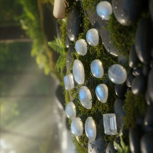 100% Cabochon de Pierre de Lune Arc-en-ciel Naturelle, Forme Mixte, Pierre Précieuse en Vrac, 20% de Réduction et Cadeau - Product Image 1