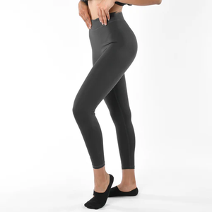 Women Ankle Length <b>Leggings</b> Casual Style Stretch <b>Leggings</b> Breathable Fabric Women Plain Color <b>Leggings</b> Everyday Use - Product Image 4