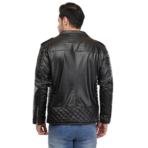 Vestes en cuir personnalisées Vestes de moto en cuir coupe-vent à la mode pour hommes Veste de motard en cuir de haute qualité Street Wear - Product Image 4