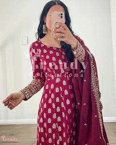 Venta caliente bordado pesado Top-Dupatta Con parte inferior completamente cosida vestido de trabajo de lentejuelas étnicas indias tradicionales a bajo precio - Product Image 5