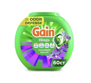 Détergent liquide en vrac de qualité supérieure Gain Flings, senteur Brise de Lune, 60 unités disponibles - Product Image 1