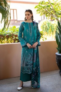 2025 nouvelle mode femmes soie Salwar Kameez formel pakistanais pelouse costumes pour les fêtes été pelouse robe au prix de gros - Product Image 2