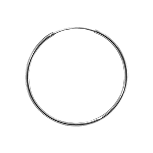 40mm Round Sterling Silver Hoop Earrings with Princess Cut Diamond for Wedding <b>Jewelry</b> Making and Gifts - Product Image 4