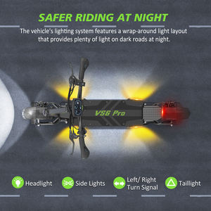 Trottinette électrique VIPCOO VS6 PRO de haute qualité pour adultes, 52V, pliable, autonomie de 65 km, stock UK EU US, livraison directe - Product Image 2